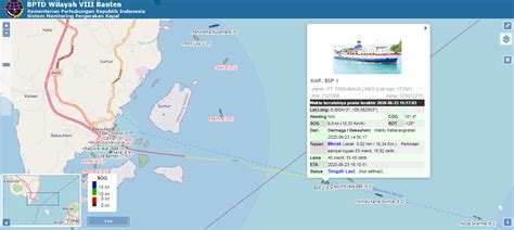 Monitoring pergerakan kapal pmmc bptd  Kunjungan Kapal Luar Negeri